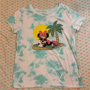 Disney T-Shirt Multicolor Crew Neck Minnie Mouse Family Fun Sz Medium Missy